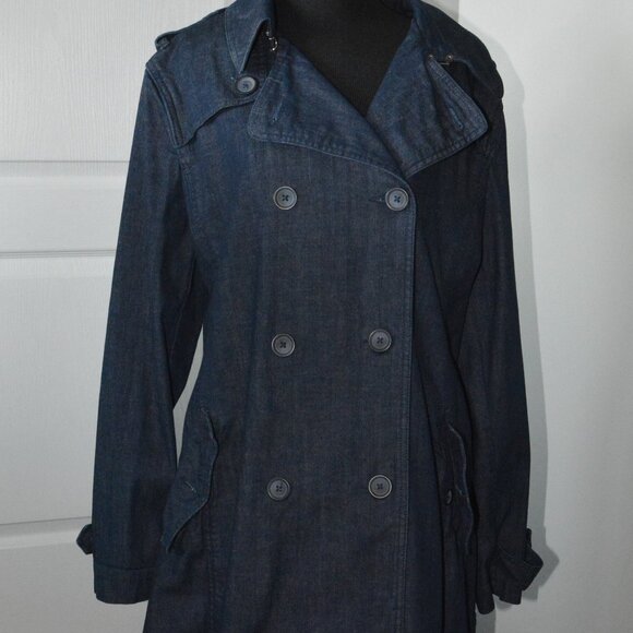 Talbots Jackets & Blazers - Talbots Women's Denim Trench Coat size 16 Without Belt